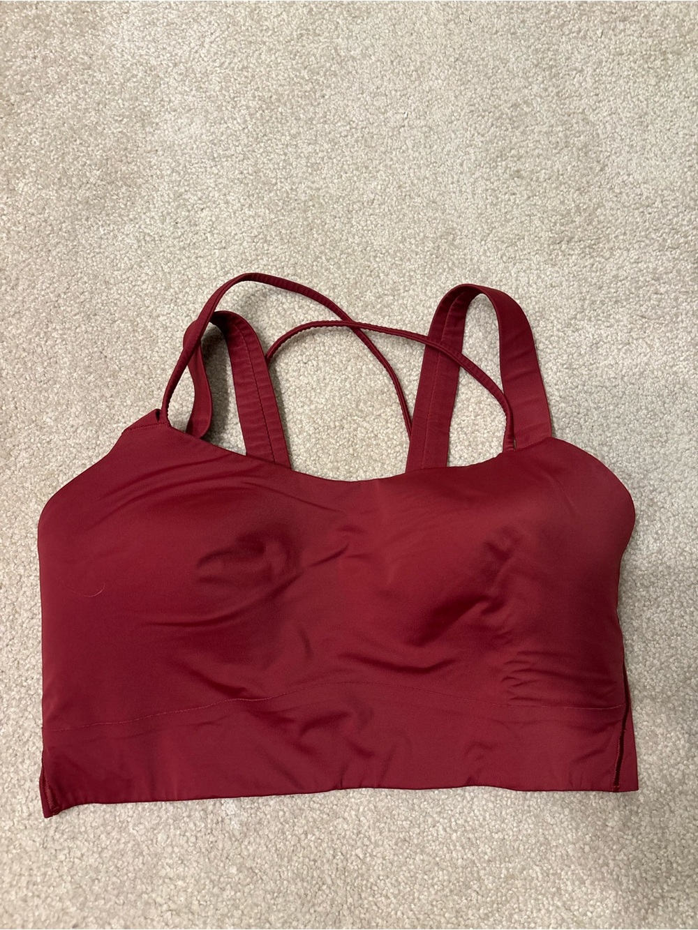 Women's burnt orange Strappy Longline Bralette